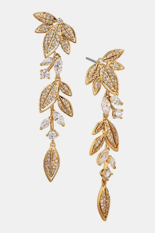 MIDSOMMER LEAF LINEAR EARRINGS