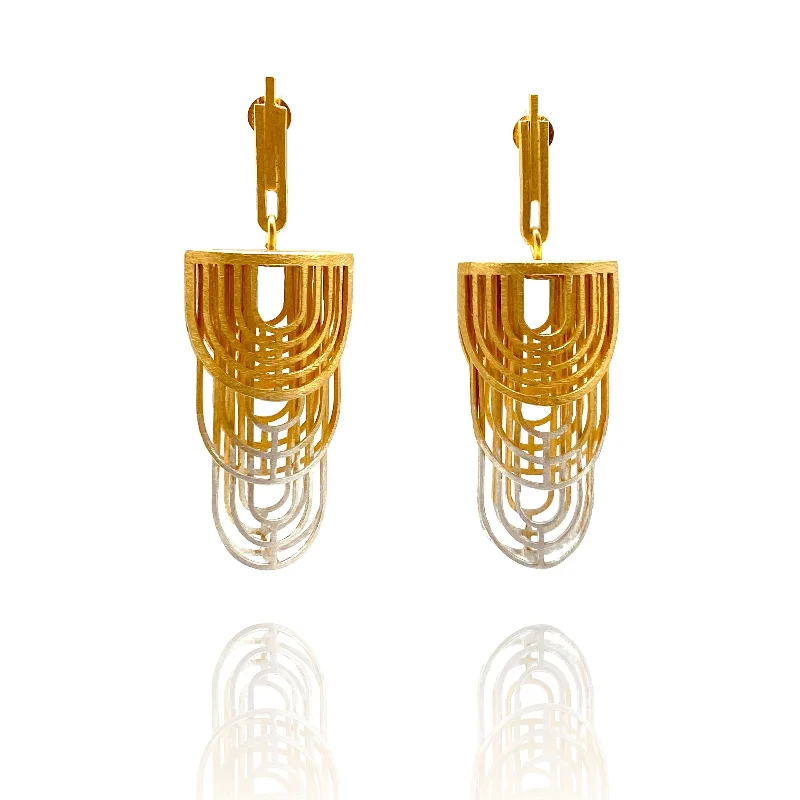 Ombré Gold Deco Earrings