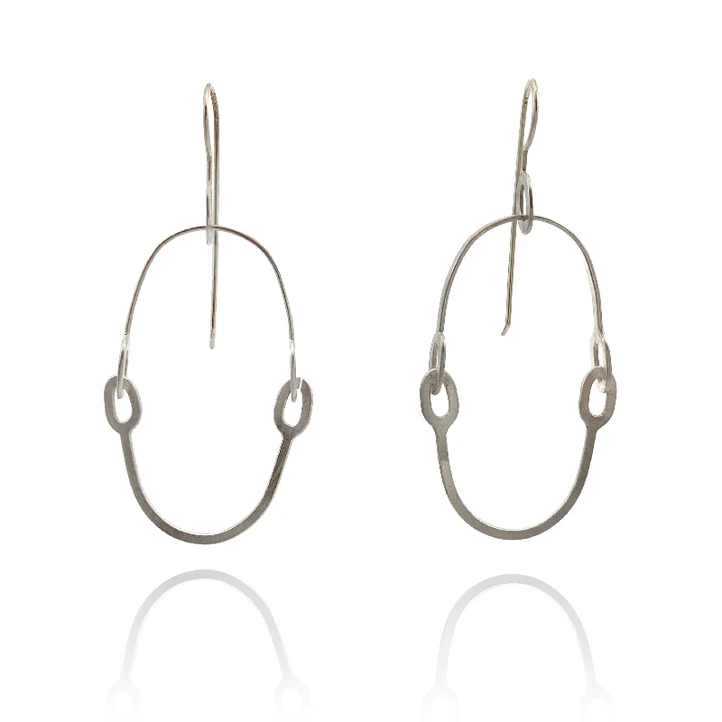 Open Oval Link Earrings