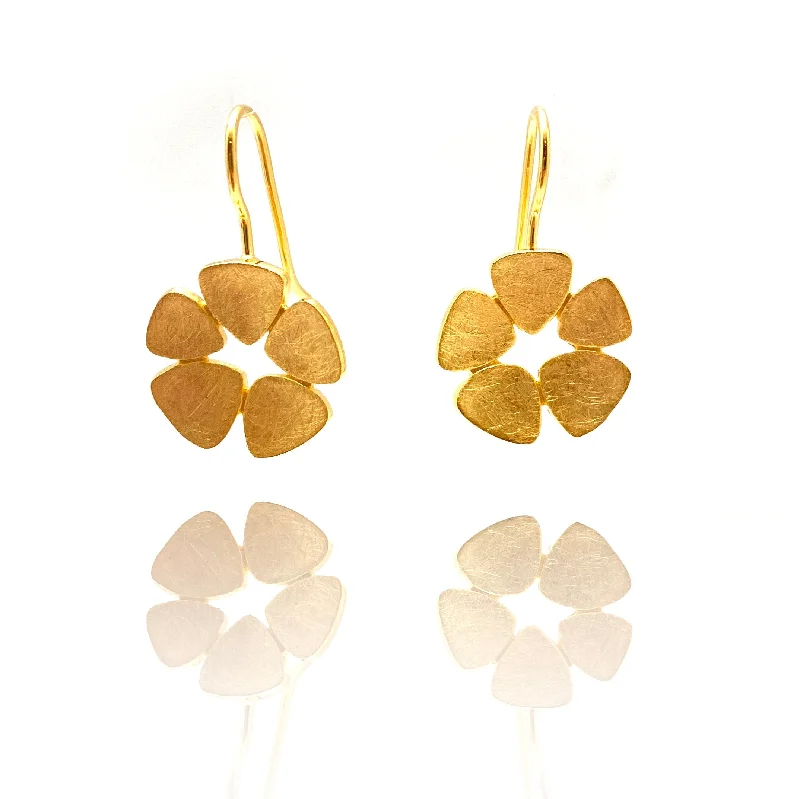 Petal Dangle Earrings - Gold