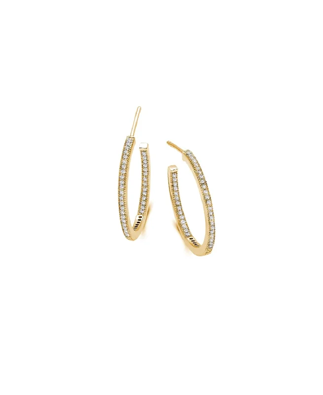 Small Open Hoop Earrings in Gold Sale