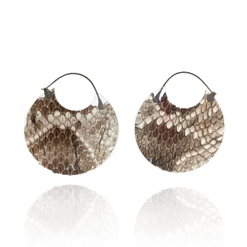 Snakeskin Hoops - Large