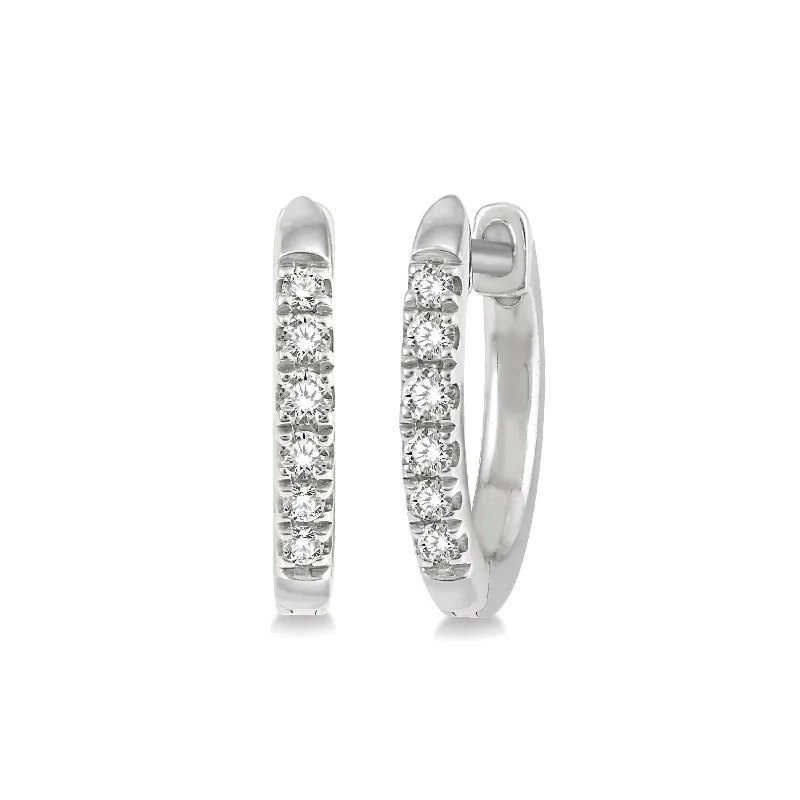 Diamond Huggie Hoops