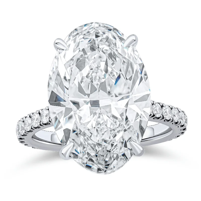 10.18 Carat Oval Cut Diamond Ring