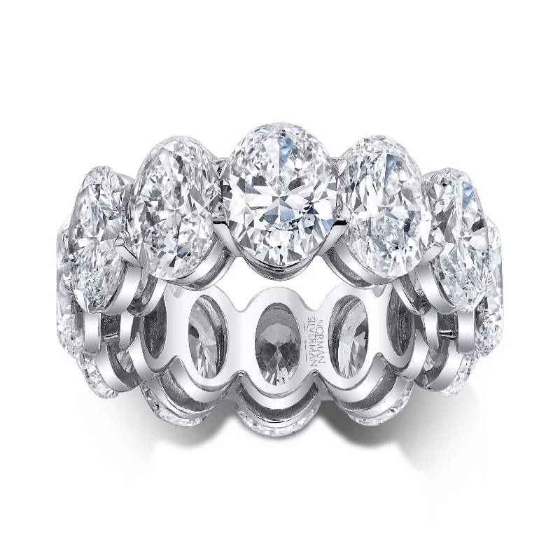 13.09 Oval Cut Diamond Eternity Band