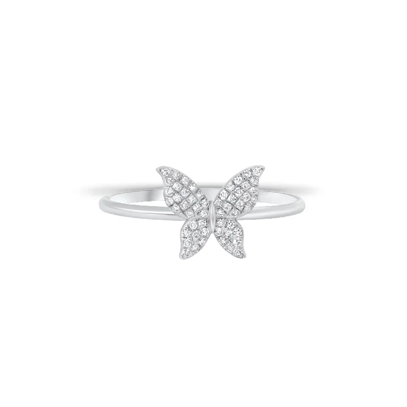 Diamond Dainty Butterfly Fashion Ring