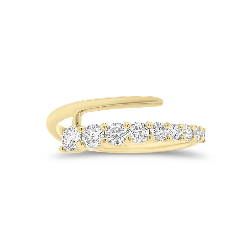 Graduated Diamond Wrap Ring