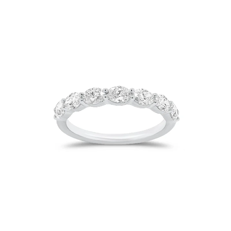 Oval Diamond Wedding Band