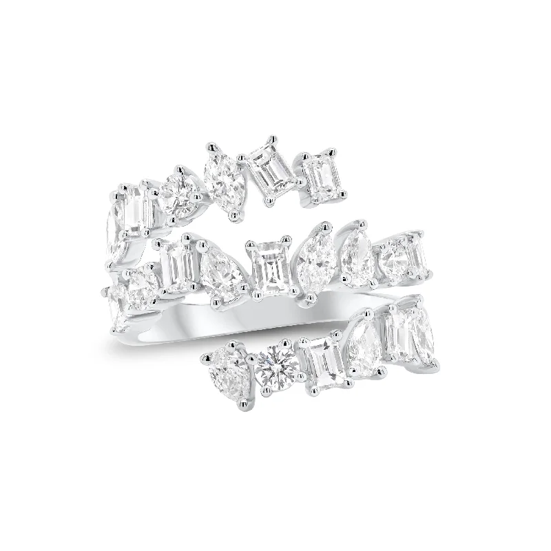 Multi-Shape Diamond Wrap Ring