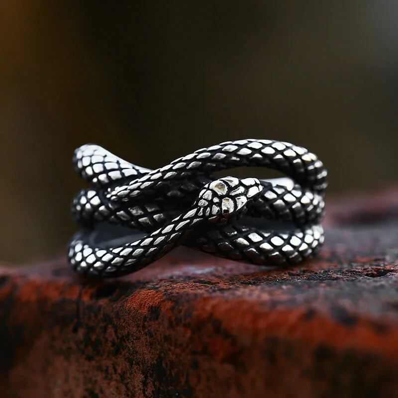 Cobra Twist Snake Stainless Steel Ring