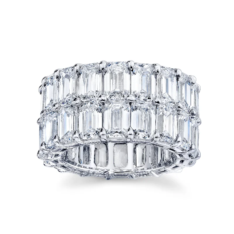 Double Row Diamonds Eternity Band