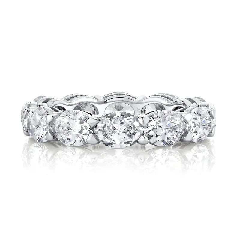 East-West Oval-Cut Diamond Eternity Band