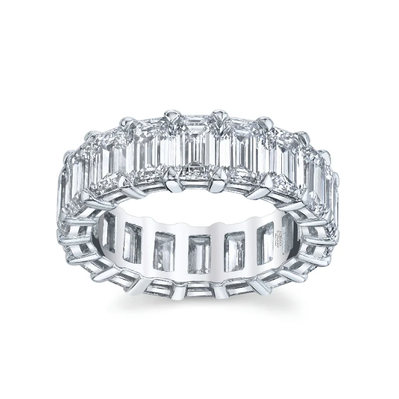 Emerald Cut Platinum Eternity Band