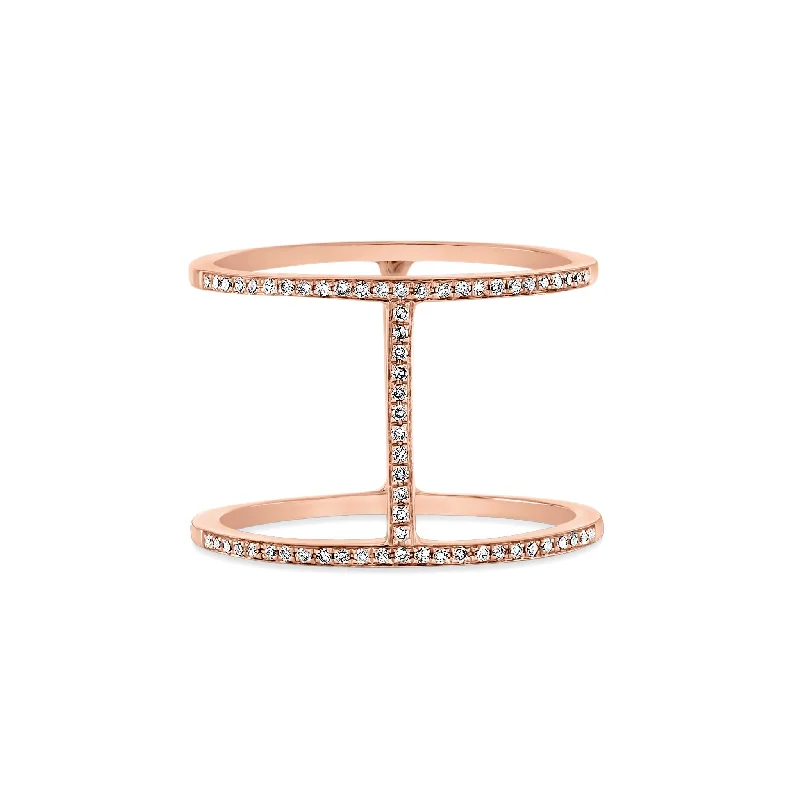 Diamond H Ring