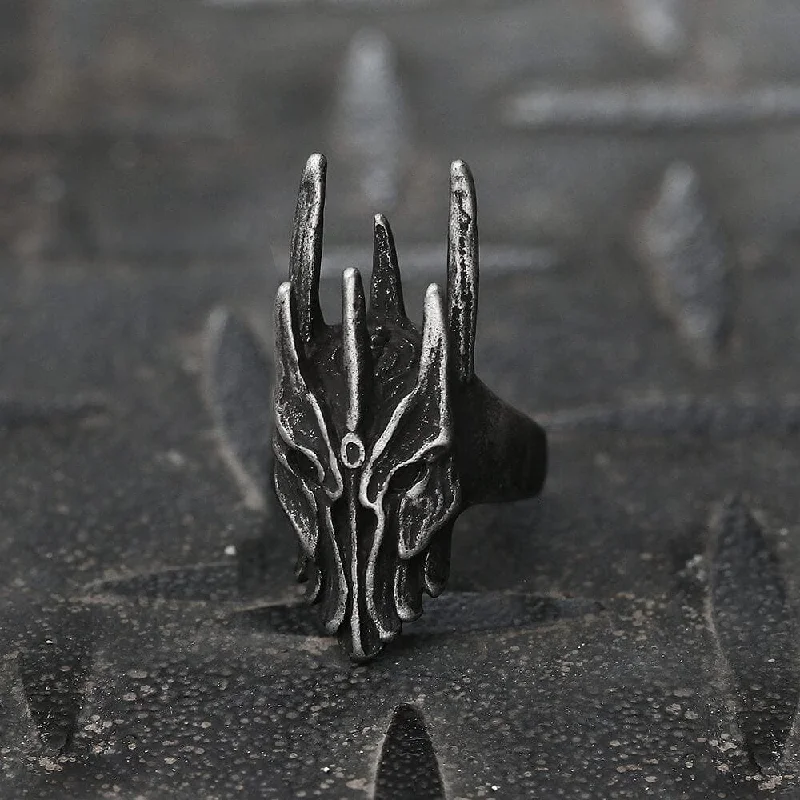 Helm of Sauron Stainless Steel Ring