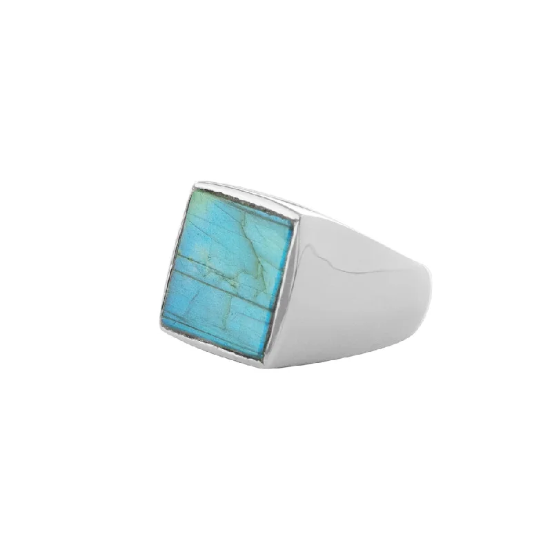 Labradorite Window Ring in Silver