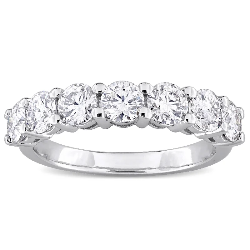 Miadora 1 3/4ct DEW Created Moissanite Anniversary Band in Sterling Silver