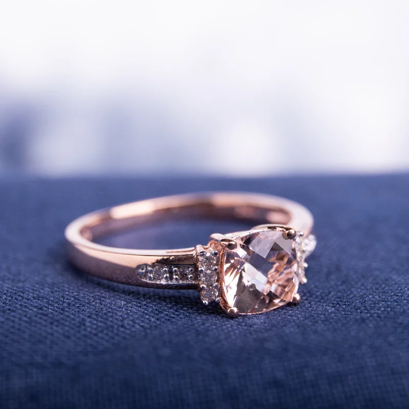 Miadora 10k Rose Gold Morganite and Diamond Accent Engagement Ring