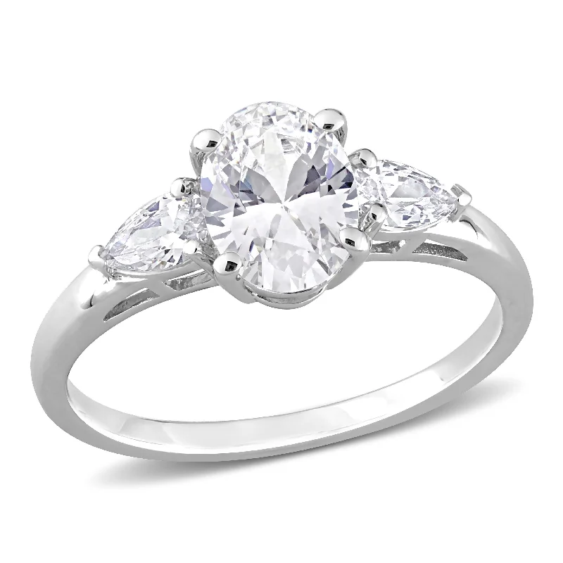 Miadora 3 1/2ct TGW Cubic Zirconia 3-Stone Ring in Sterling Silver