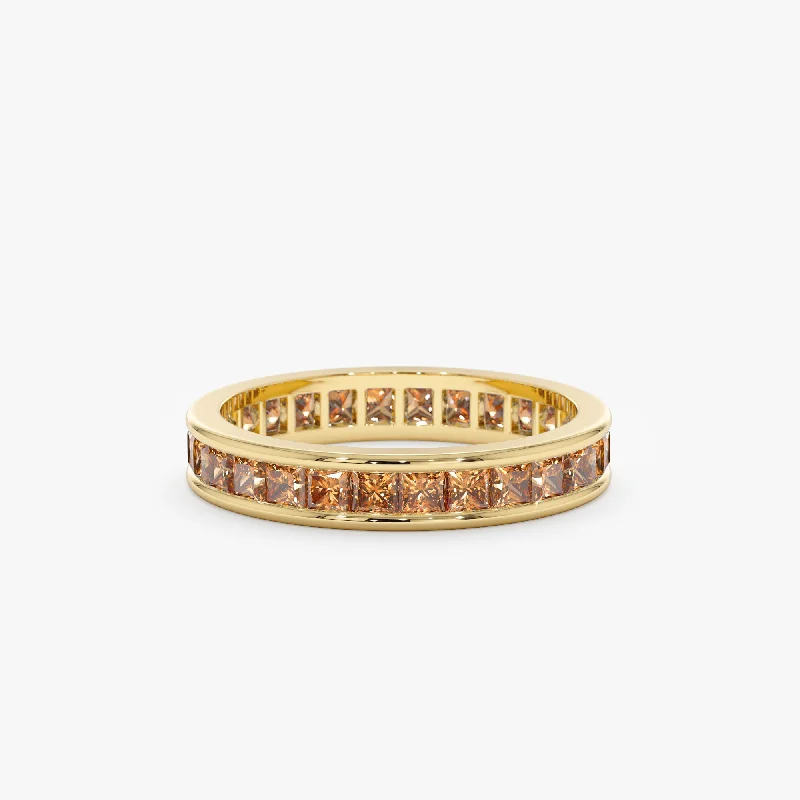 Natural Citrine Eternity Ring, River