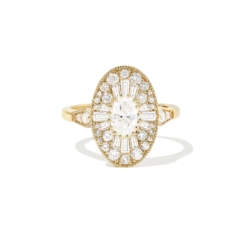 Oval Shape Ballerina Oval Diamond Mosaic Ring