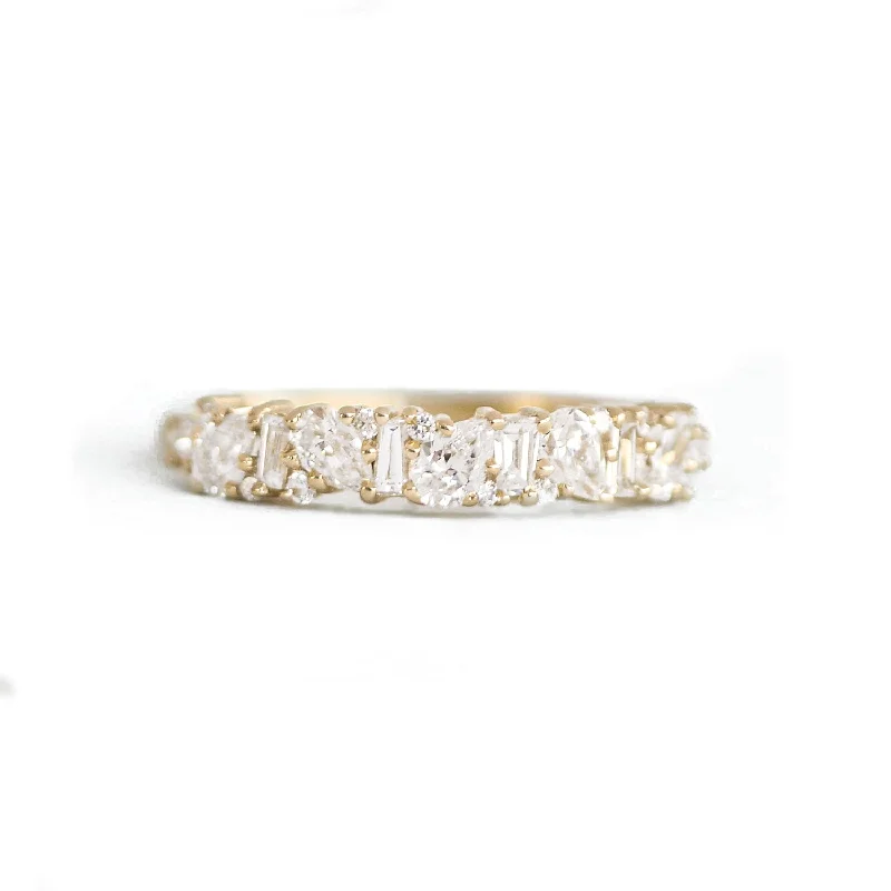 Pear & Baguette Party Diamond Mosaic Band