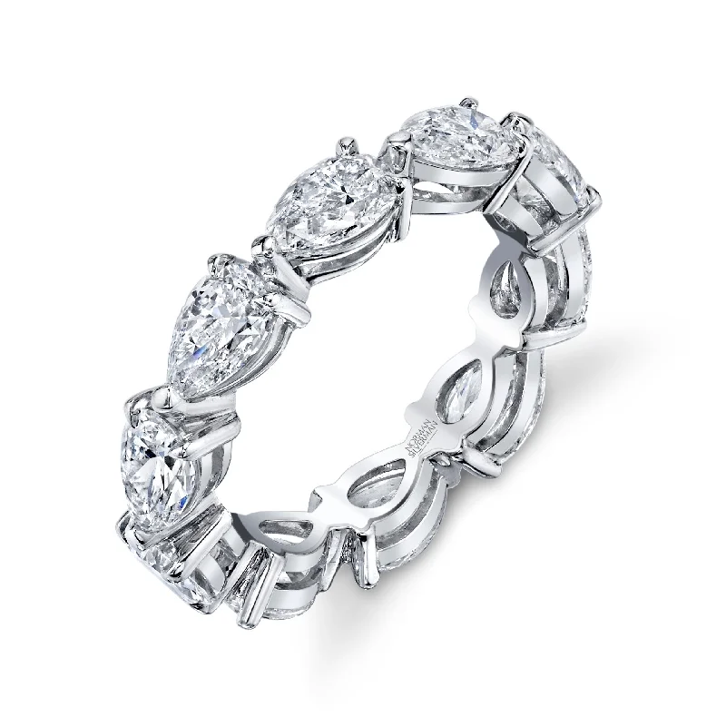 Pear Shaped East-West  Eternity Band