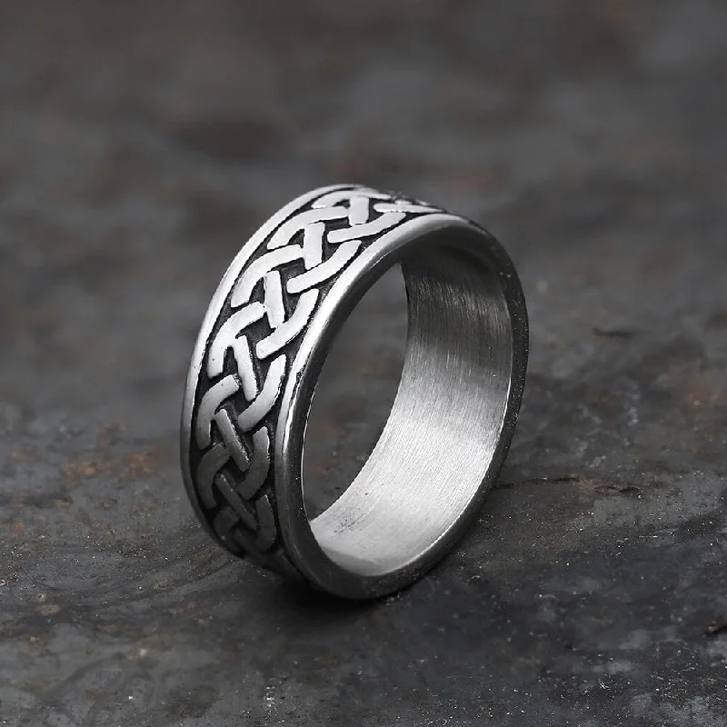 Retro Classic Pattern Stainless Steel Ring