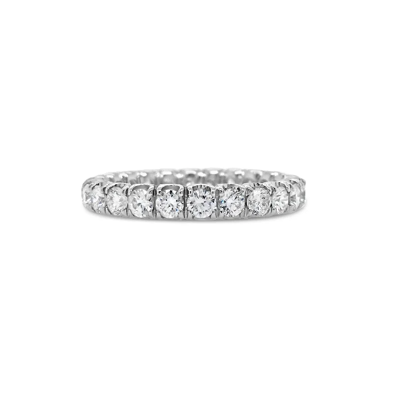 Simple Four Prong-Set Diamond Eternity Band