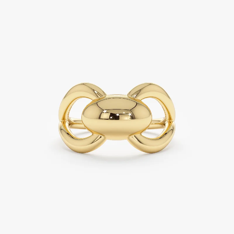 Solid Gold Bow Ring, Izee