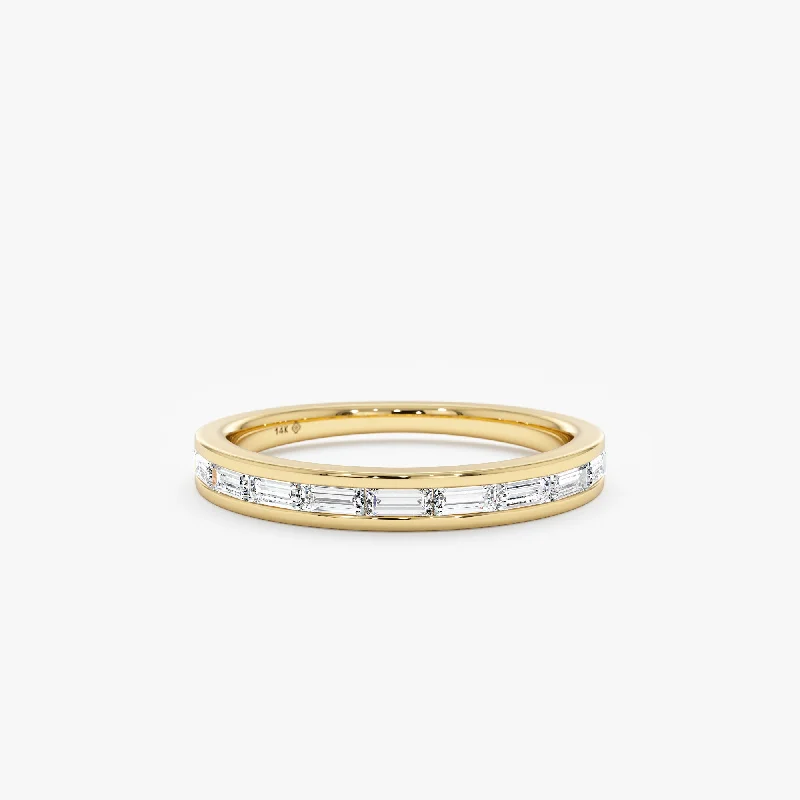 Thick Diamond Channel Set Ring, Isla