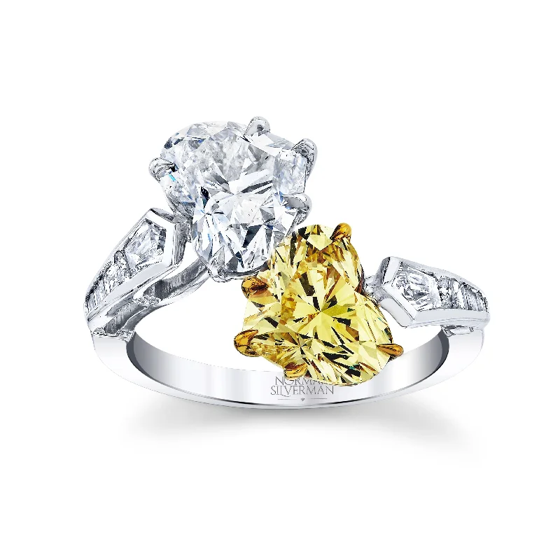 Twin Heart Shape Diamond Ring