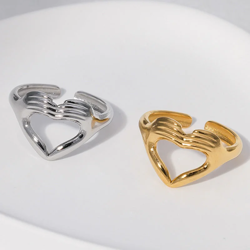 Wholesale Adjustable Titanium Steel Love Ring