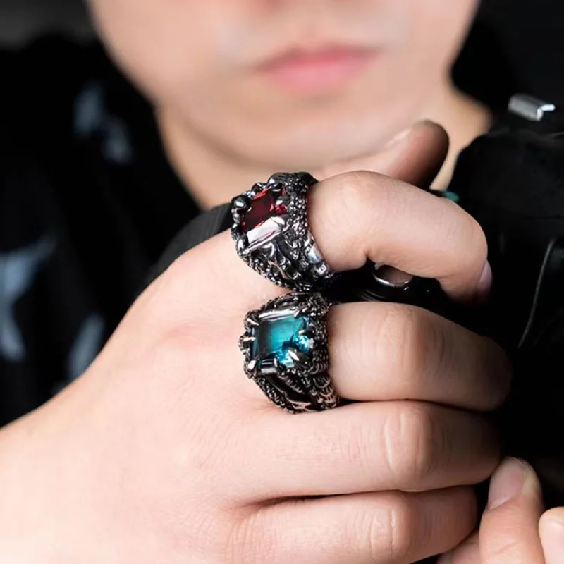 Wholesale Alloy Men's Open Ring Vintage Dragon Claw Ring