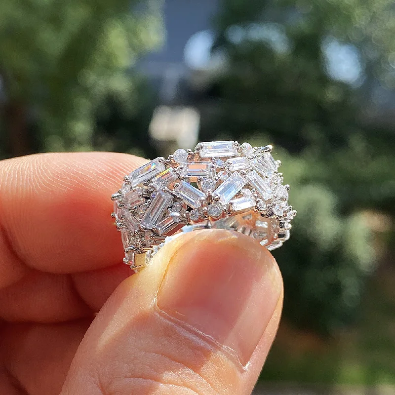 Wholesale Full Diamond Zirconia Fashion Copper Rings