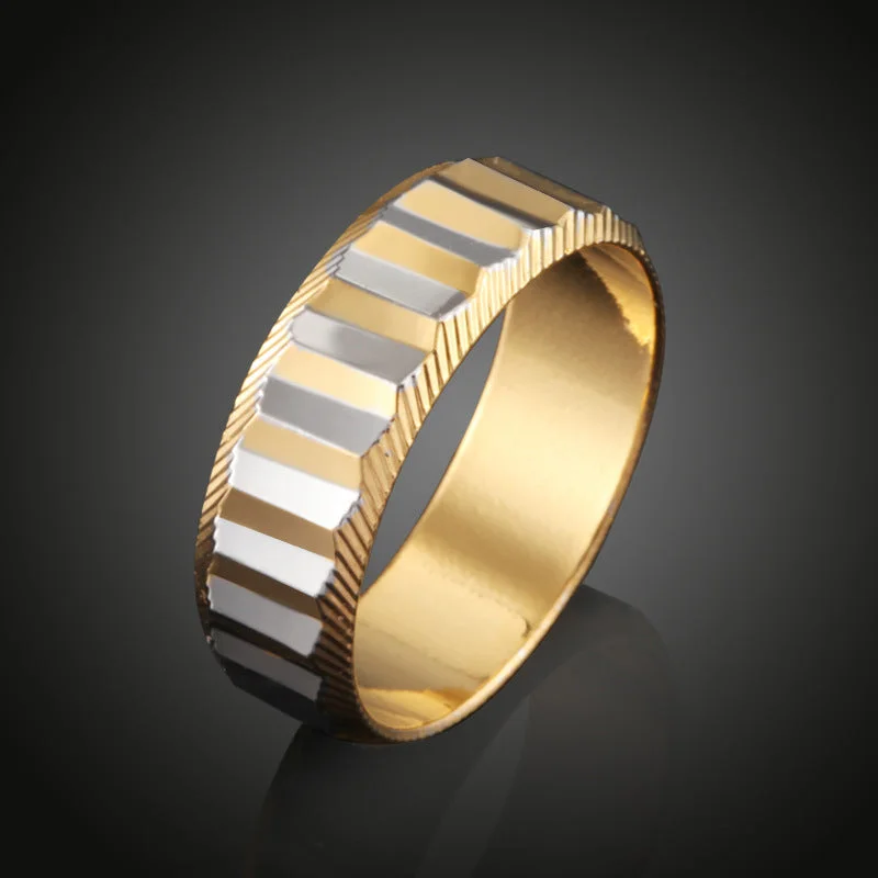 Wholesale Gold Plated Two Tone Copper Rings