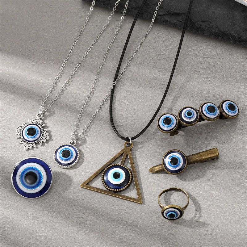 Wholesale Metal Devil Eye Ring Set