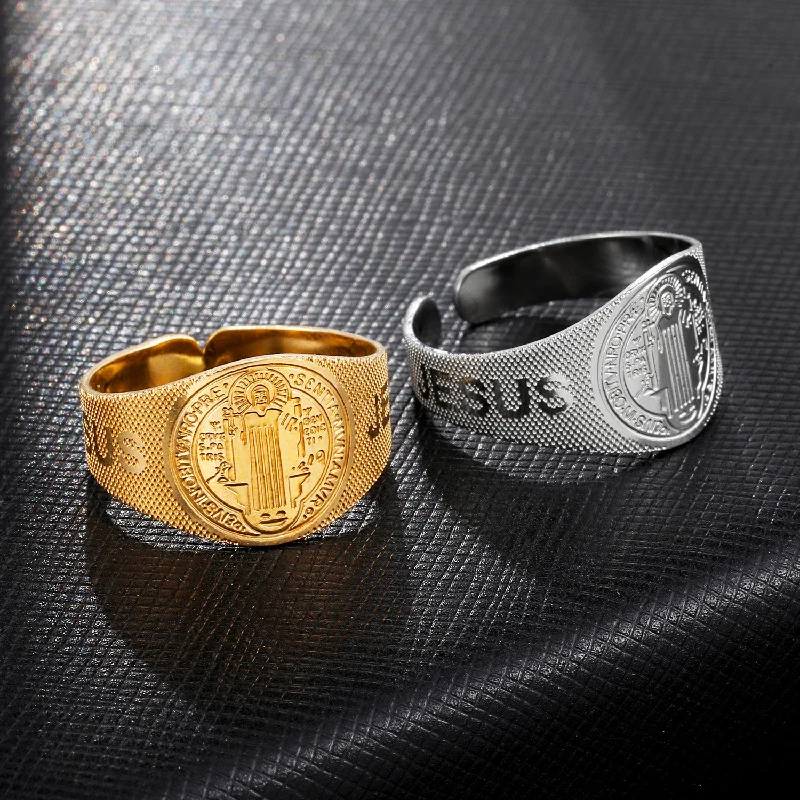 Wholesale Stainless Steel Jesus Ring