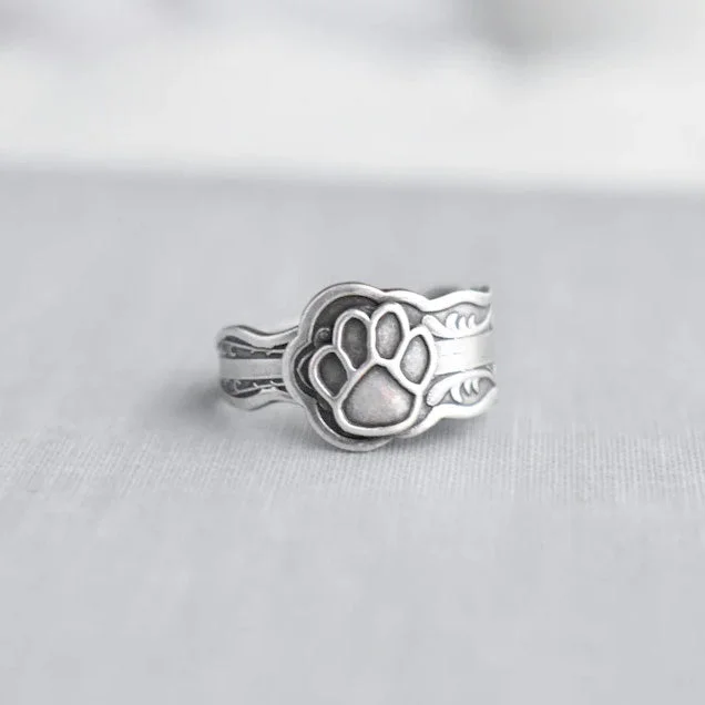 Wholesale Vintage Dog Paw Alloy Rings